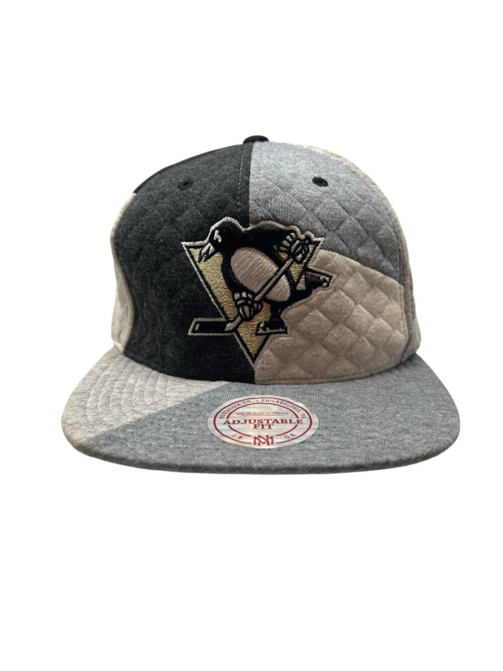 Pittsburgh Penguins Mitchell & Ness Rare Patchwork Snapback Hat Cap Hockey NHL